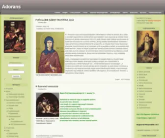Adorans.hu(Hit, vallás, egyház) Screenshot
