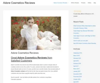 Adorecosmeticsreviews.com(Adore Cosmetics Reviews) Screenshot