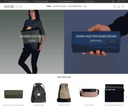 Adorejune.com(Fashion Backpacks) Screenshot