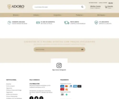 Adorosemijoias.com.br(A'doro Semijoias) Screenshot