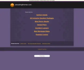 Adoubtingthomas.com(De beste bron van informatie over adoubtingthomas) Screenshot