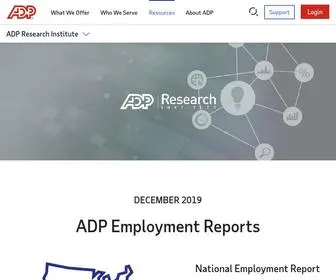 Adpemploymentreport.com(ADP National Employment Report ADP Employment Reports) Screenshot