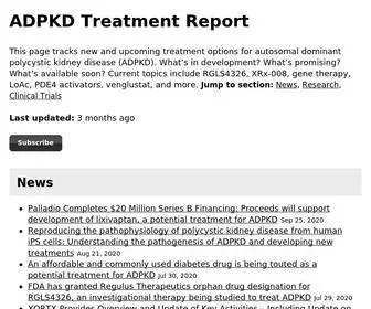 Adpkdtreatmentreport.com(ADPKD Treatment Report) Screenshot