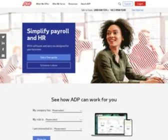 Adppayroll.com.au(ADP Australia) Screenshot