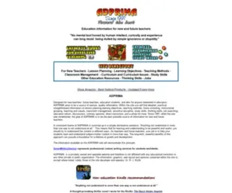 Adprima.com(A comprehensive education website for new and future teachers) Screenshot