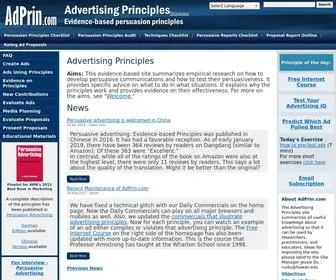 Adprin.com(Advertising Principles) Screenshot