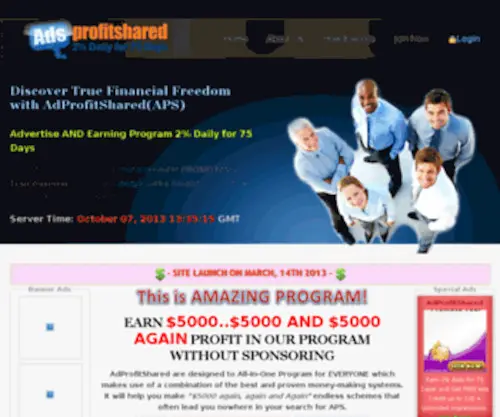 Adprofitshared.com(Advertisement AND Earning Program 2% Daily) Screenshot
