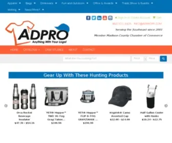 Adpropp.com(Promotional Products & Apparel Mars Hill) Screenshot