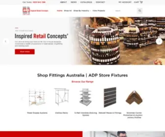 Adpstore.com.au(Shop Fittings Delivered To Your Door) Screenshot