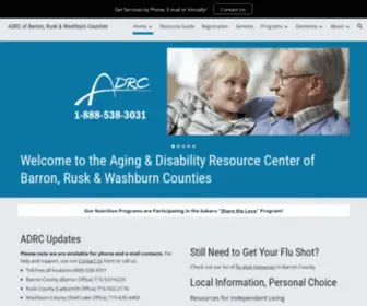 Adrcconnections.org(ADRC of Barron) Screenshot