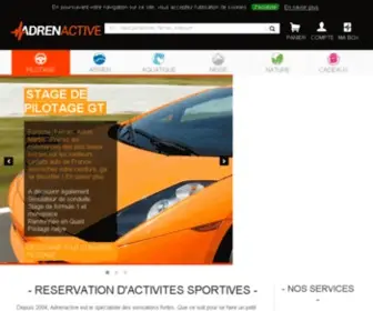 Adrenactive.com(Réservation d'activités à sensations & coffrets cadeaux) Screenshot