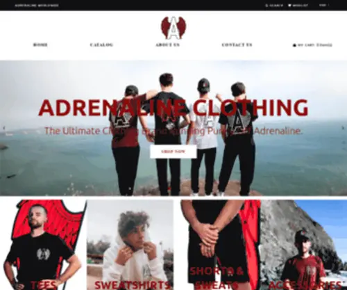 Adrenaline-Clothing.com(Adrenaline Worldwide) Screenshot