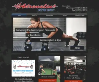 Adrenalingym.com.au(Home) Screenshot