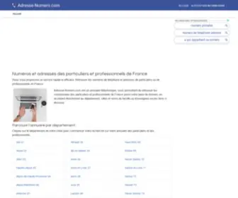 Adresse-Numero.com(Adresse Numero) Screenshot