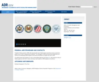 ADR.gov(Federal Government's Alternative Dispute Resolution (ADR)) Screenshot