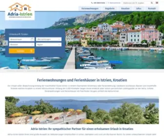 Adria-Istrien.de(Ferienwohnung oder Ferienhaus in Kroatien mieten) Screenshot