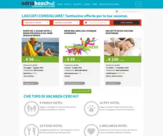 Adriabeach.net(Informazioni sui migliori hotel di Rimini e sulle offerte per le vacanze in riviera romagnola) Screenshot