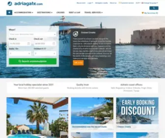 Adriagate.com(Specialist for vacation in Croatia) Screenshot