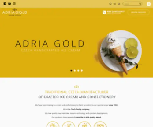 Adriagold.com(Czech Ice Cream producer) Screenshot