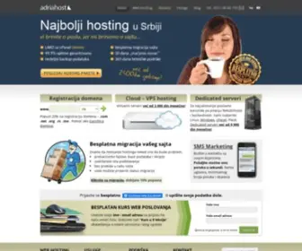 Adriahost.com(Najbolji web hosting u Srbiji) Screenshot