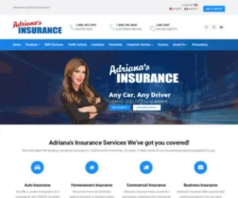 Adrianasinsurance.com(Insurance in California) Screenshot