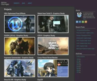 Adriancourreges.com(Projects) Screenshot