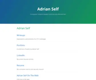 Adrianself.me(Adrian Self) Screenshot