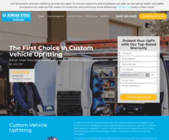 Adriansteelmd.com(Custom Work Vans and Work Truck Upfitting) Screenshot