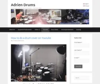 Adriendrums.com(Adrien Drums) Screenshot