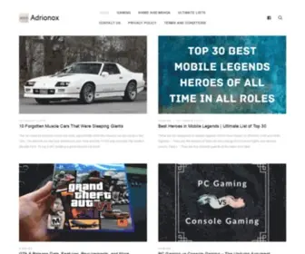 Adrionox.com(Adrionox) Screenshot
