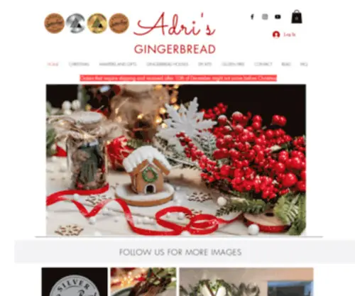 Adrisgingerbread.com(Adri's Gingerbread) Screenshot