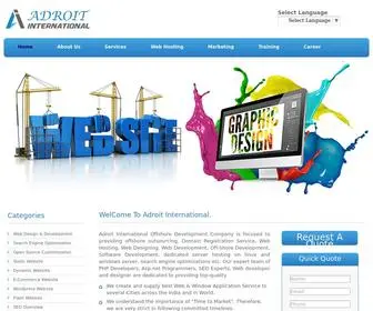 Adroitinternational.com(Website Development and Web Design Company in Ahmedabad) Screenshot