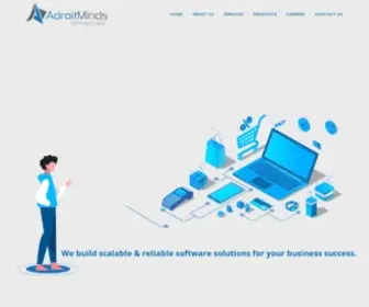 Adroitminds.com(An IT Services and Product Company) Screenshot