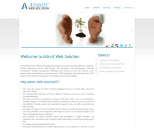 Adroitwebsolution.com(PHP Development Company) Screenshot