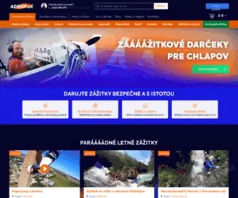 Adrop.sk(Zážitkové darčeky pre mužov a ženy) Screenshot