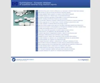 Adrreports.eu(European database of suspected adverse drug reaction reports) Screenshot