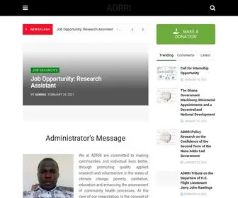 Adrri.org(Promoting Africa Development Through Quality Applied Research) Screenshot