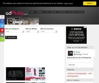 Adruby.com(Ad Ruby provides advertising campaigns (print ads and tv commercials)) Screenshot