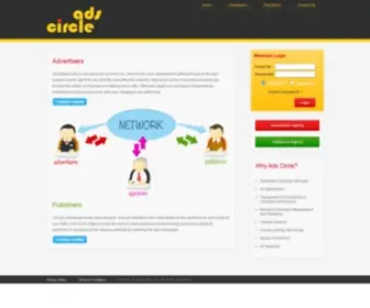 ADS-Circle.com(A Common Platform for Advertisers and Publishers) Screenshot