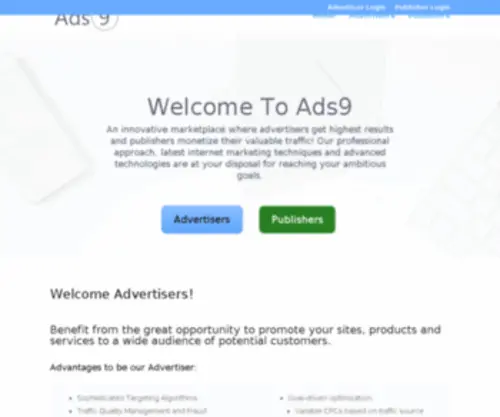 ADS9.com(Microsoft Azure Web App) Screenshot