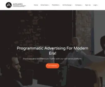 Adsaro.net(Programmatic Advertising & Ad Exchange Network) Screenshot