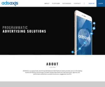 Adsaxis.com(Programmatic Advertising Solutions) Screenshot