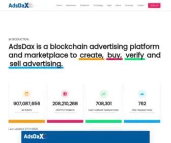 Adsdax.com(Self-Serve Advertising Platform with Blockchain Tracking) Screenshot