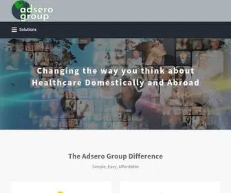 Adserogroup.com(Changing the way you think about Healthcare Domestically and Abroad) Screenshot