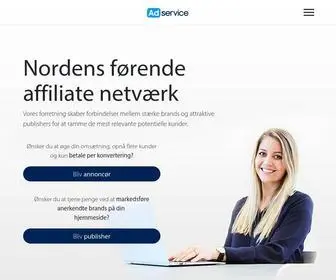 Adservice.com(The leading nordic affiliate network) Screenshot