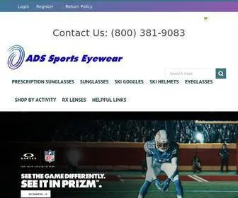 Adseyewear.com(ADS Sports Eyewear) Screenshot