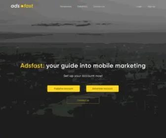 Adsfast.com(Targeted mobile traffic) Screenshot