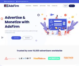 Adsfirm.com(AdsFirm is an advertising network) Screenshot