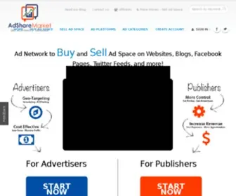 Adsharemarket.com(Buy and Sell Ad Space) Screenshot