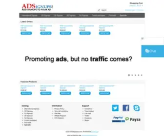 Adsignups.com(Add Signups to Your Ad) Screenshot